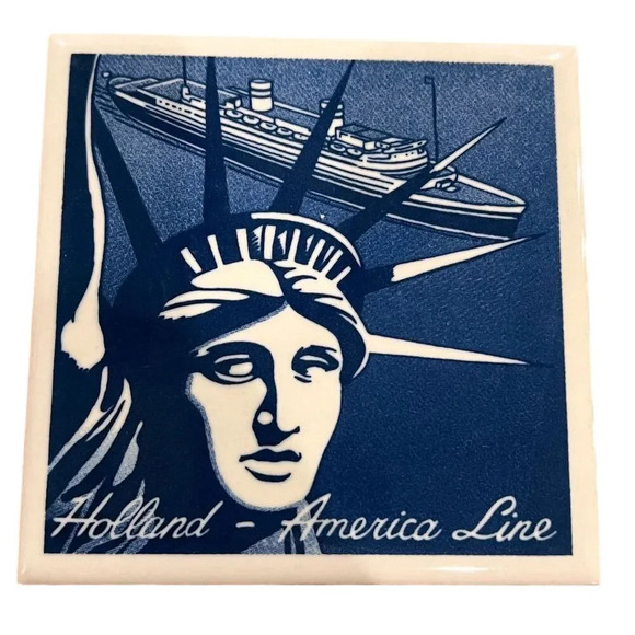 Holland America Line Ceramic Coaster Tiles Set of 6 - Picture 6 of 10